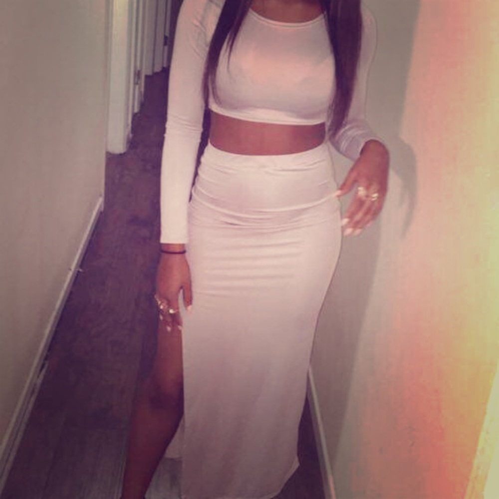 Two piece bodycon dress